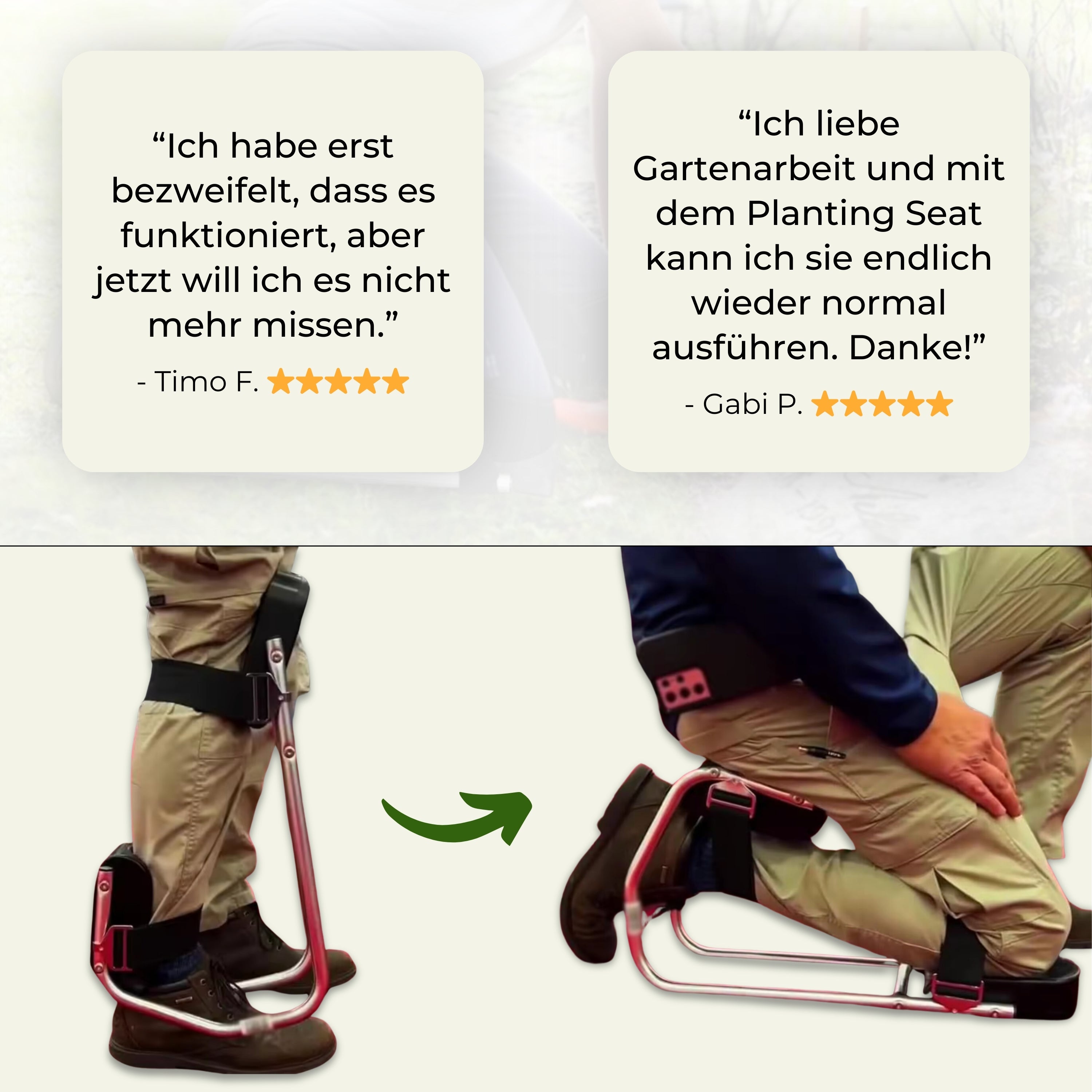 Planting Seat™ | Gartenarbeit ohne Schmerzen