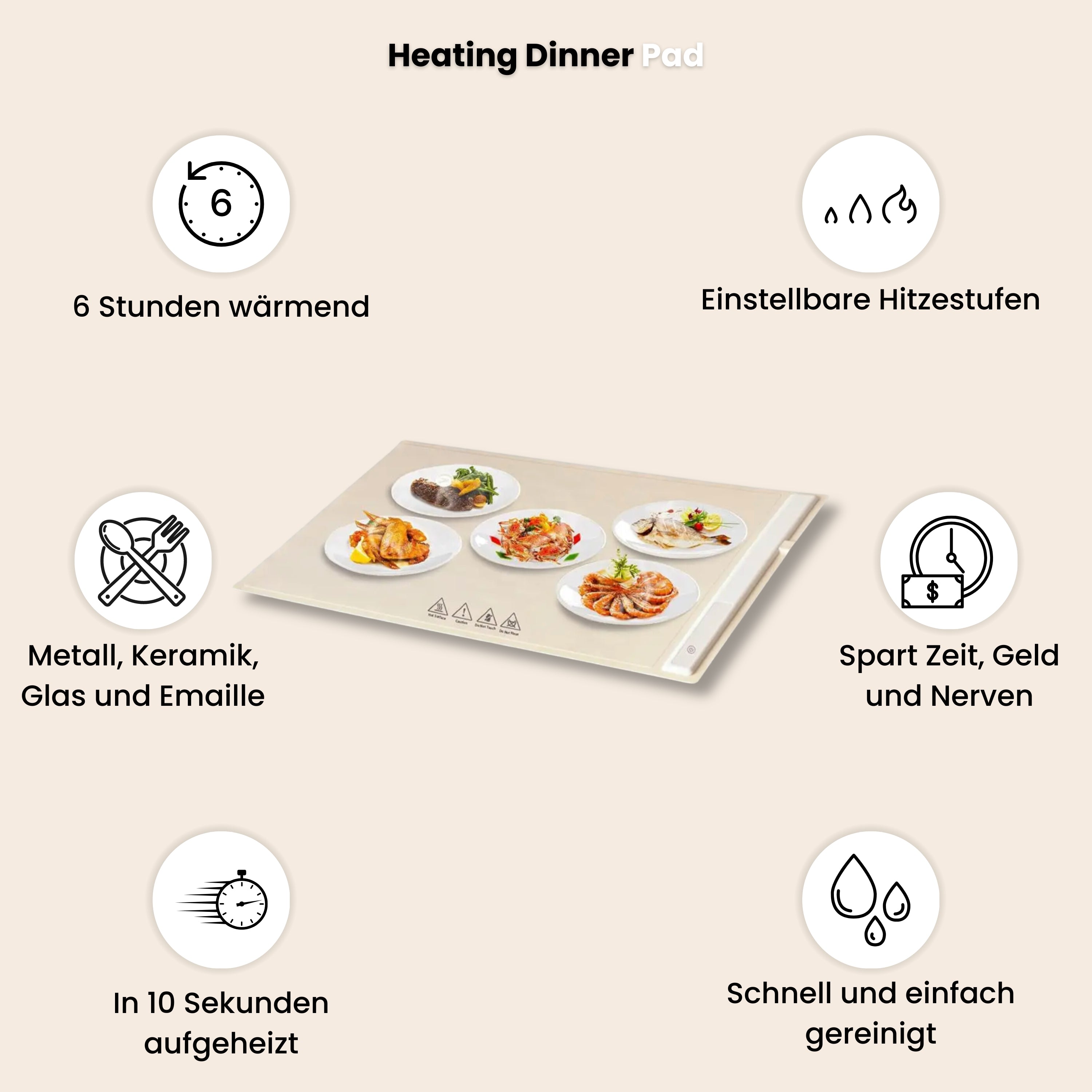 Heating Dinner Pad | Nie wieder kalte Mahlzeiten